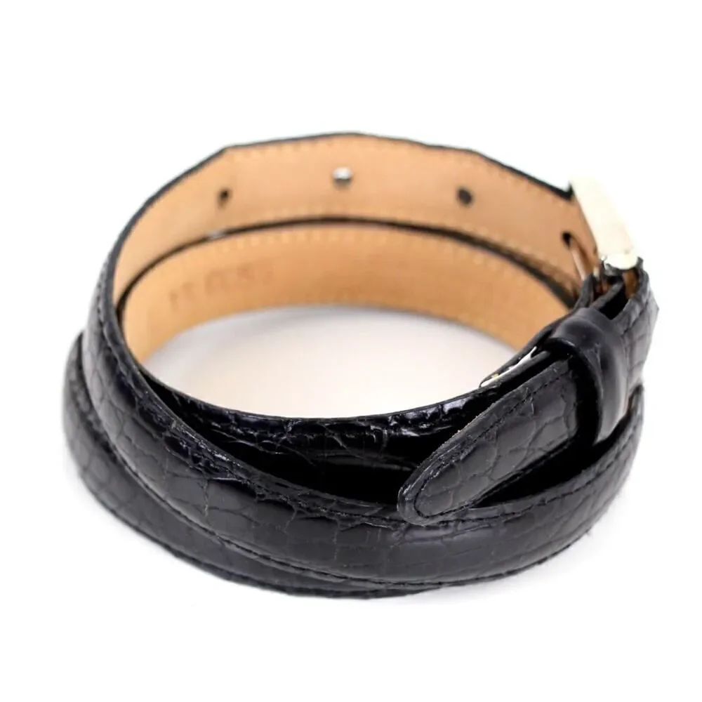 Eddie Bauer PATENT BLACK REAL LEATHER 3/4